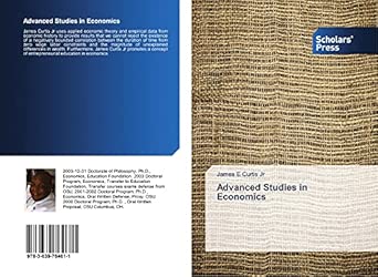 Advanced Studies in Economics