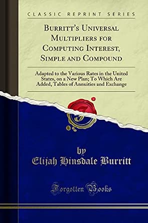Burritt's Universal Multipliers for Computing Interest, Simple and Compound