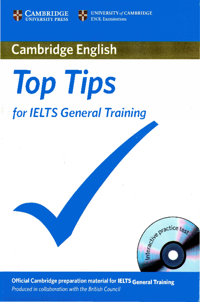 Cambridge English Top Tips for IELTS General Training with CD-ROM