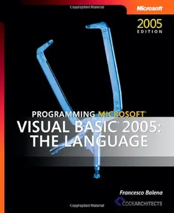 Microsoft Programming Visual Basic 2005 The Language