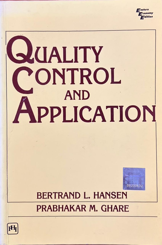 Quality Control and Application