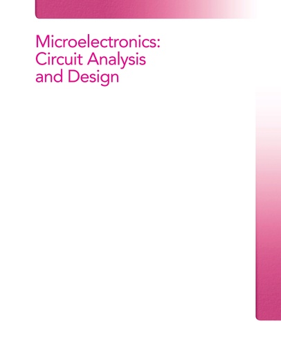 [EBOOK] Microelectronics : Circuit Analysis and Design