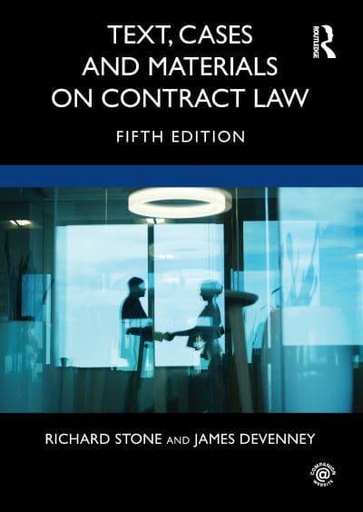 [9780367222956] Text, Cases and Materials on Contract Law