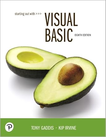 [9780135204658] Starting Out with Visual Basic