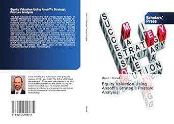 [9786202306874] Equity Valuation Using Ansoff's Strategic Posture Analysis