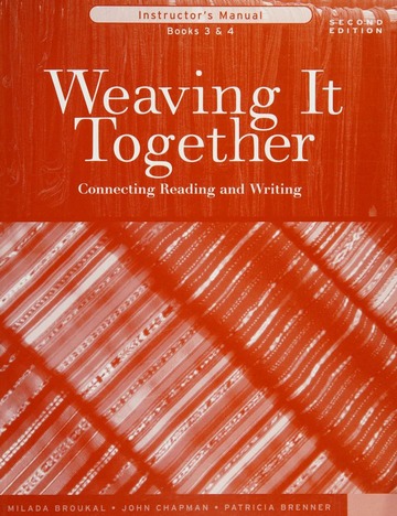 [9780838448212] Weaving It Together (3&4): Connecting Reading and Writing - Instructor's Manual