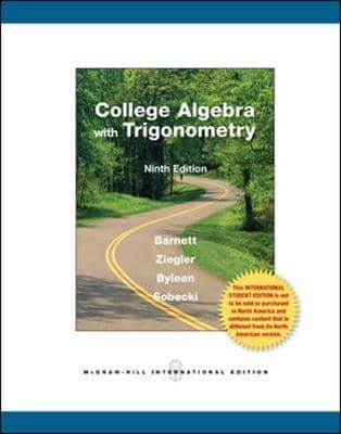 [9780071221757] College Algebra with Trigonometry