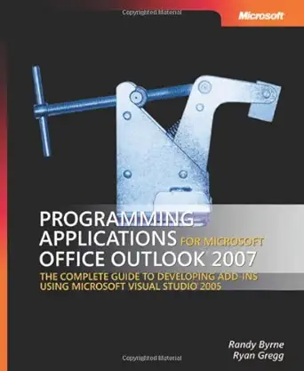[9780735622494] Programming Applications for Microsoft Office Outlook 2007