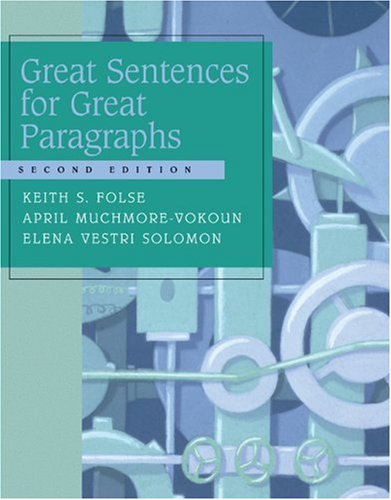 [9780618444168] Great Sentences for Great Paragraphs, 2nd Edition