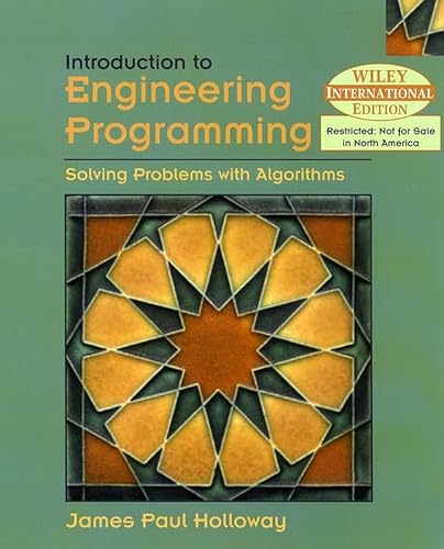 [9780471429272] Introduction to Engineering Programming Solving Problems with Algorithms