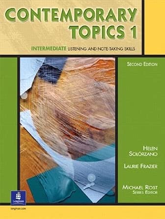 [9780130948533] Contemporary Topics (1) Intermediate Listening and Notes-Taking Skills