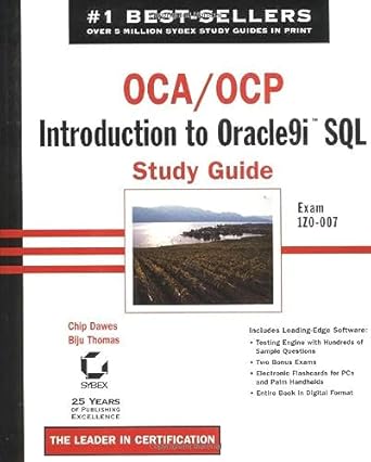 [9780782140620] OCA/OCP Introduction to Oracle 9i SQL Study Guide