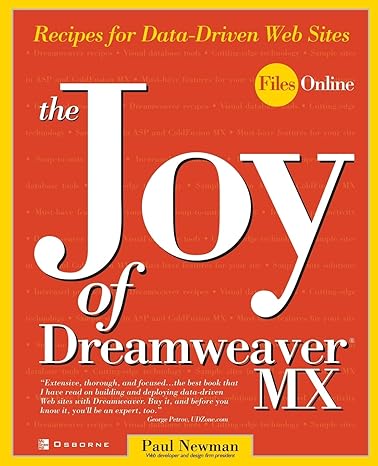 [9780072224641] Recipes For Data-Driven Web Sites The Joy of Dreamweaver MX