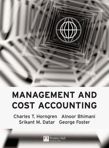 [9780273703280] Supplement to Management and Cost Accounting