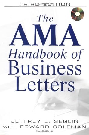 [9780814406656] The AMA Handbook of Business Letters