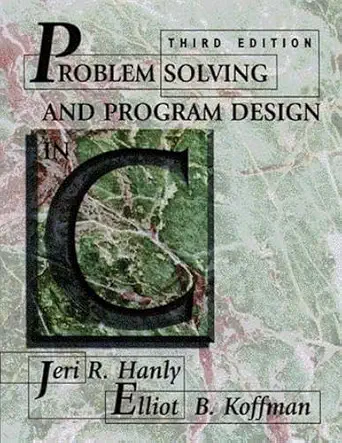 [9780201357486] Problem Solving and Program Design in C