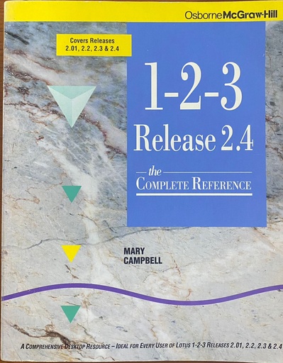 [9780078818530] 1-2-3 Release 2.4 The Complette Reference