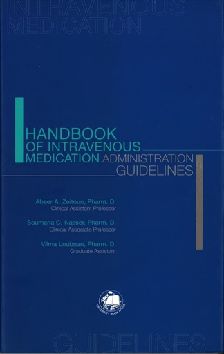 [ENG10959] Handbook of Intravenous Medication Administration Guidelines