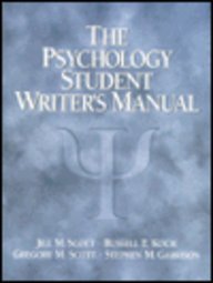 [9780136330417] The Psychology Student Writer's Manual