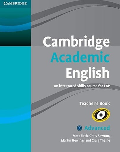 [9780521165273] Cambridge Academic English C1 Advanced Teacher's Book - An Integrated Skills Course For Eap