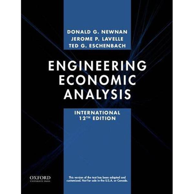 [9780199339280] [PRINT] Engineering Economic Analysis